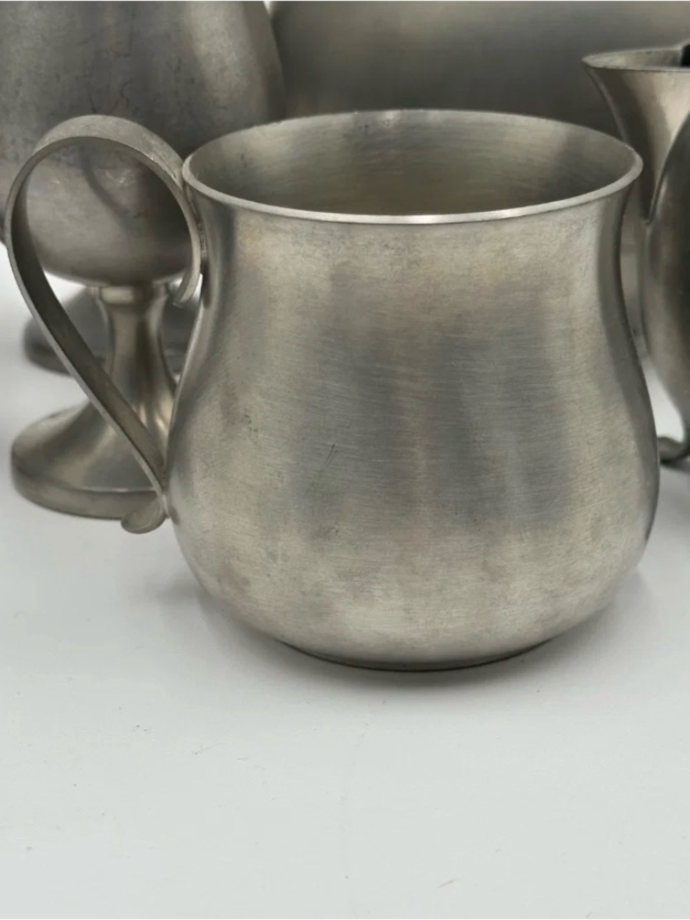 Vintage 8-Piece Mixed Pewter Service- Signed Arne Haugrud - Picture 7 of 13